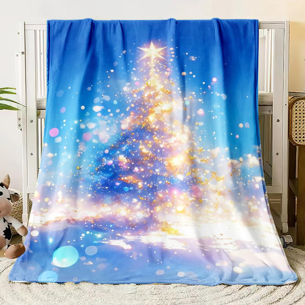 Dreamy Christmas Tree Flannel Blanket,sofa Blanket,office Nap Blanket,camping,picnicking,children's Room,bedroom,living Room