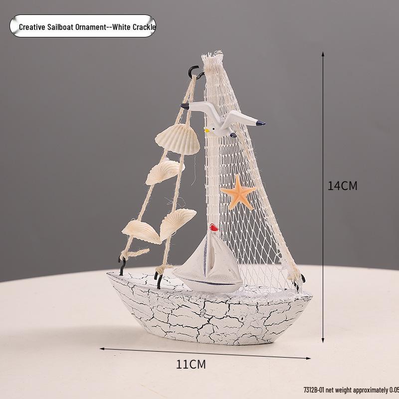 Model Velier din Lemn Mediteranean - Ornament Mic pentru Decorul Casei
