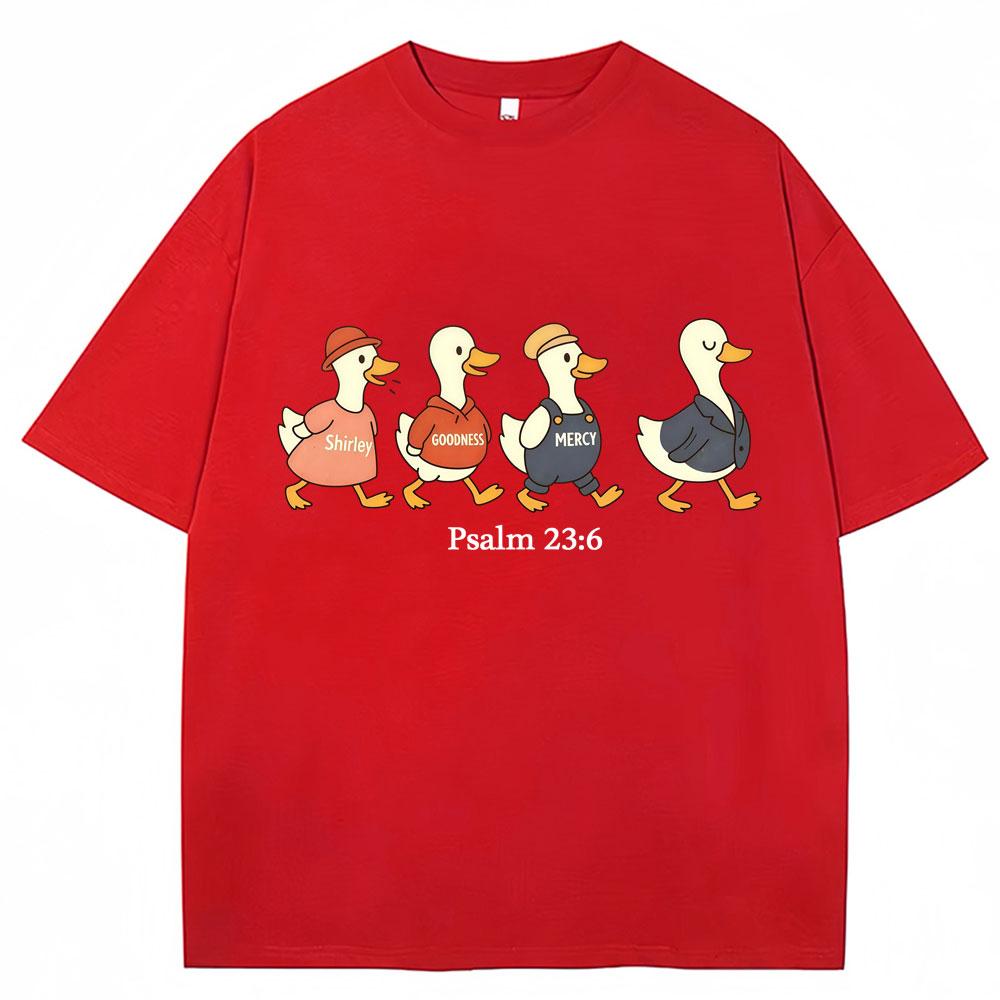 Psalm 236 Funny Duck Meme Graphic T Shirt Unisex Women Cute Creativity Popular Tshirts Oversized Cotton Casual Tshirt Streetwear S