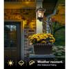 2-in-1 Outdoor-Blumentöpfe für echte oder künstliche Blumen, Solarlampen-Pfostenleuchten - Wandmontage oder freistehend, Wasserdichte Dekorationslampe