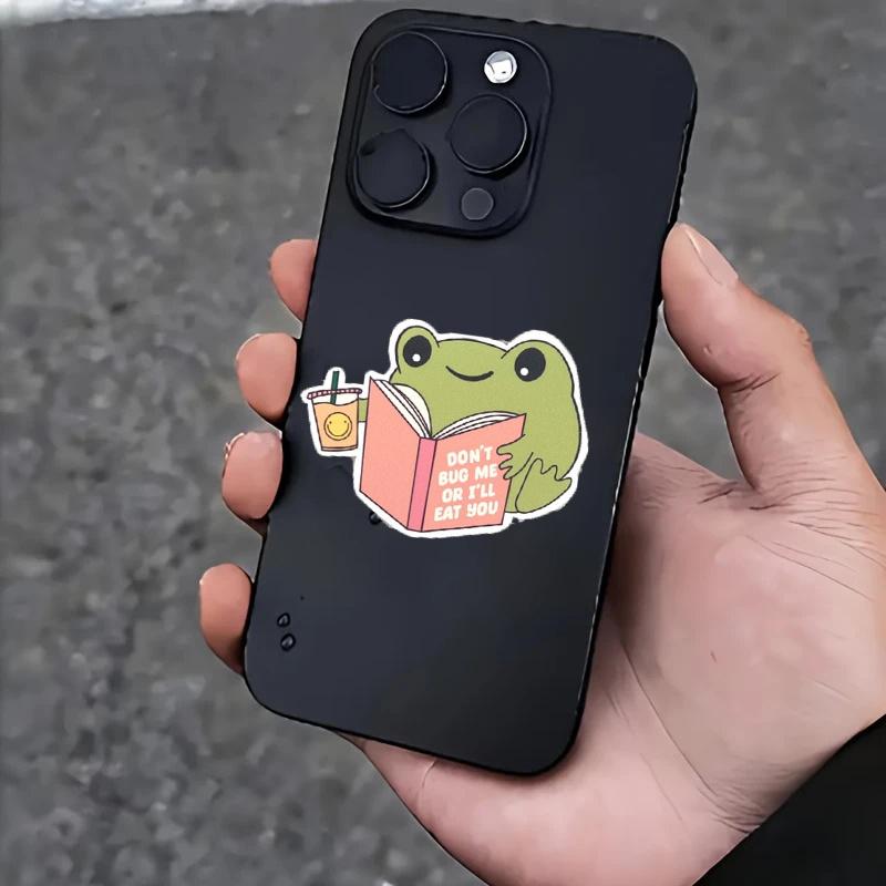 Frog Dont Bug Me or I’ll Eat You Cute Fun Bookish Bits Kindle Sticker