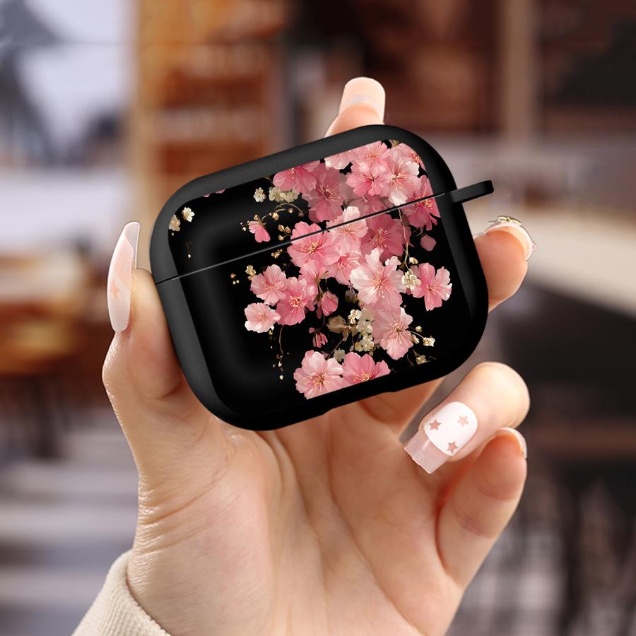 

Case For Airpods Pro2 3 4 Pro3 Pro 1 2 Earphone Cases Cover Midnight Blue Flowers Airpods Pro