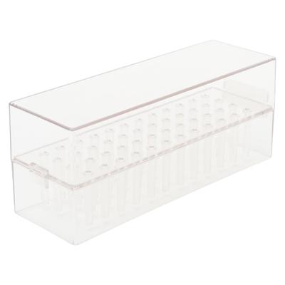 48 Holes Acrylic Nail Dill Bit Holder Organizer Drill Bits Display Storage Box Transparent Nail Bit