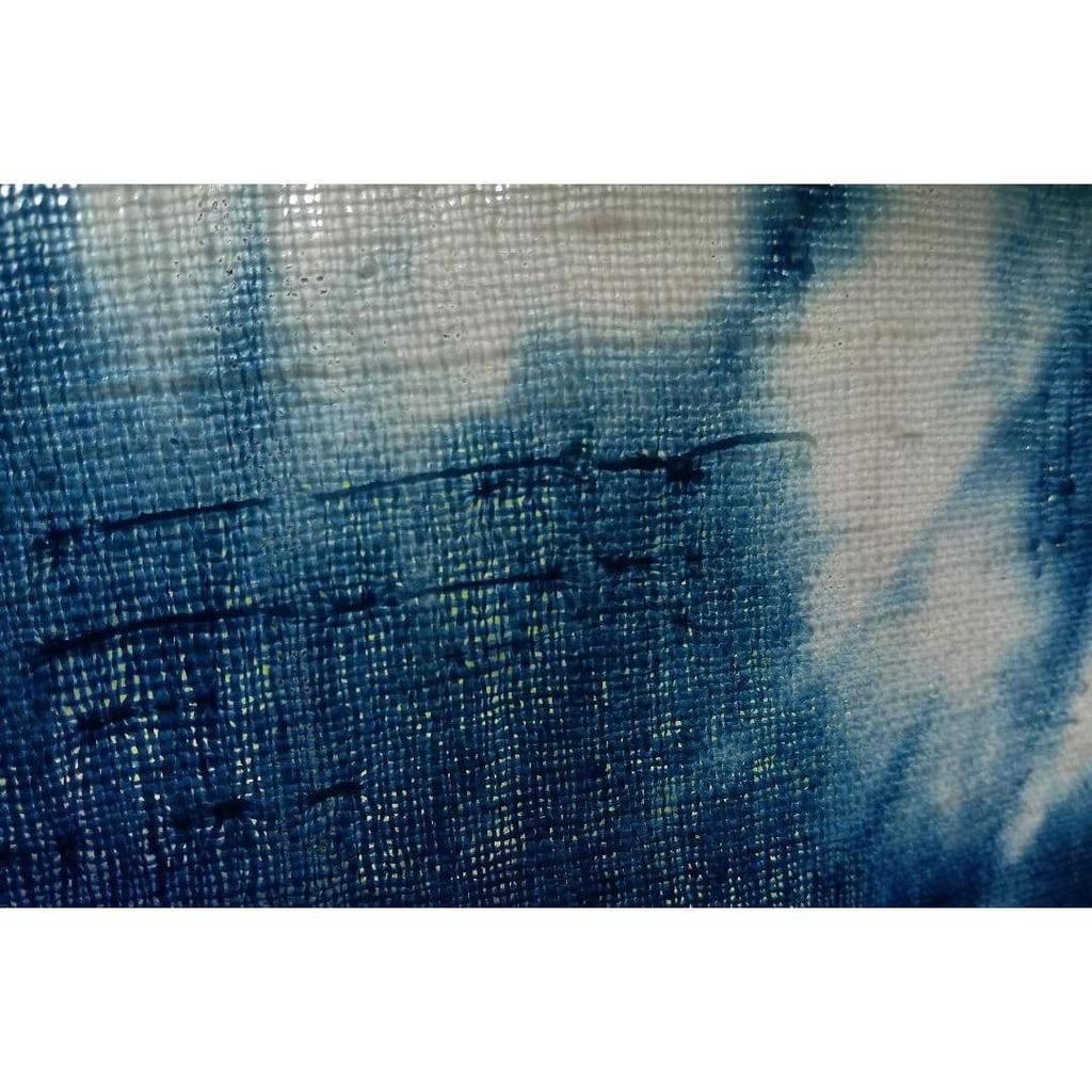 Used Indigo Dye, Multi Cover, Tablecloth, Partition, Tie-dye, Natural Indigo Used, Hand-woven
