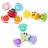 ALASOU Baby Hand Spinner Suction Cup Bath Toy 1-3 Years Toddler Christmas Birthday Gift Portable Educational Toy Boys Girls