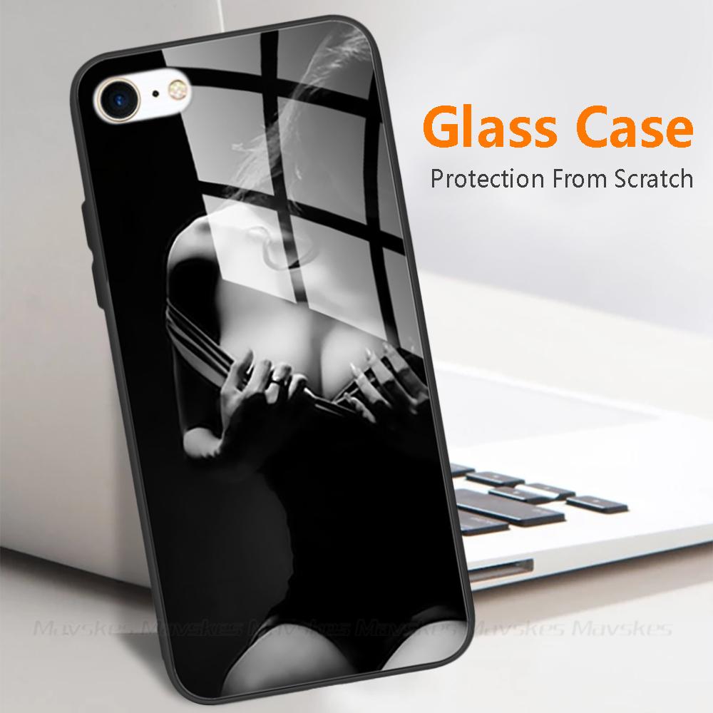 Phone Case For iPhone 7 8 SE 2020 Tempered Glass Case For iPhone7 8 SE2020 se 2020 se2020 A1778 A1660 A1779 Protective Cover Bag