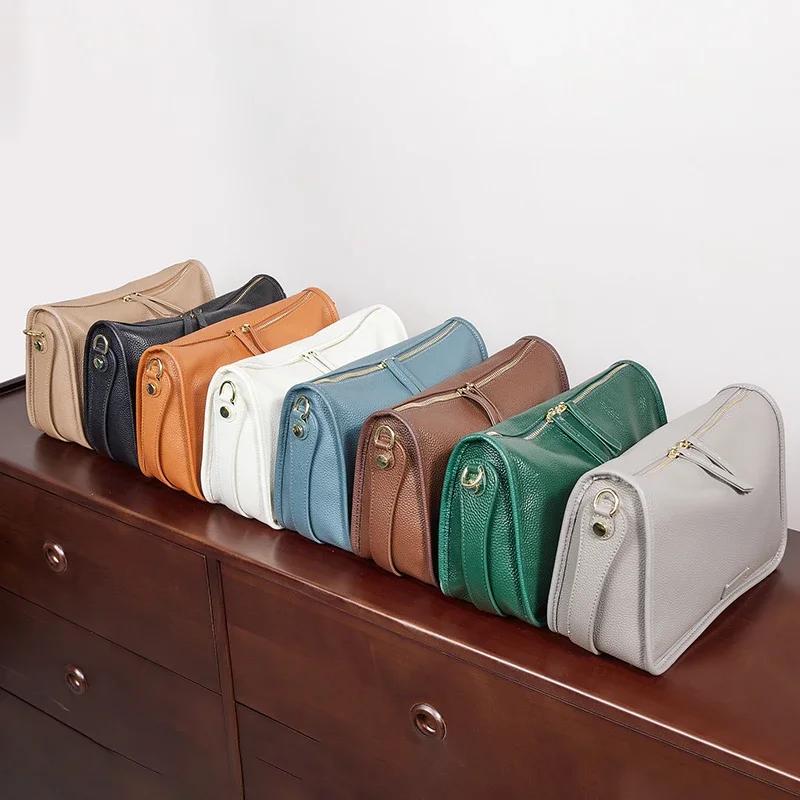 Ladies Fashi Commuting Handbags Female Natural Cowhide Casual  Crossbody Bag Women's Retro Cow Genuine Leather Shoulder Bags