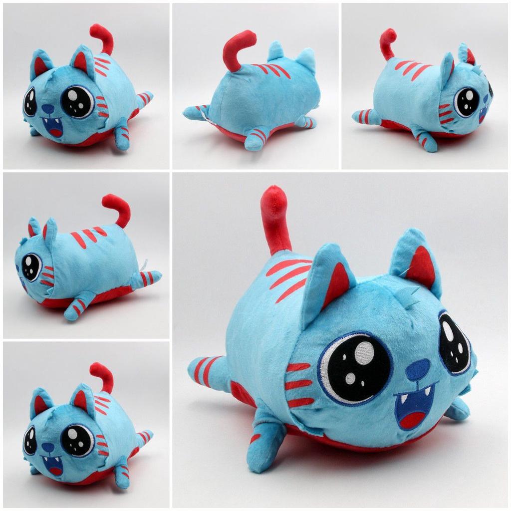 Gatto Blu Peluche Gravycatman Morbido E Delicato Sulla Pelle Regalo Per Bambini