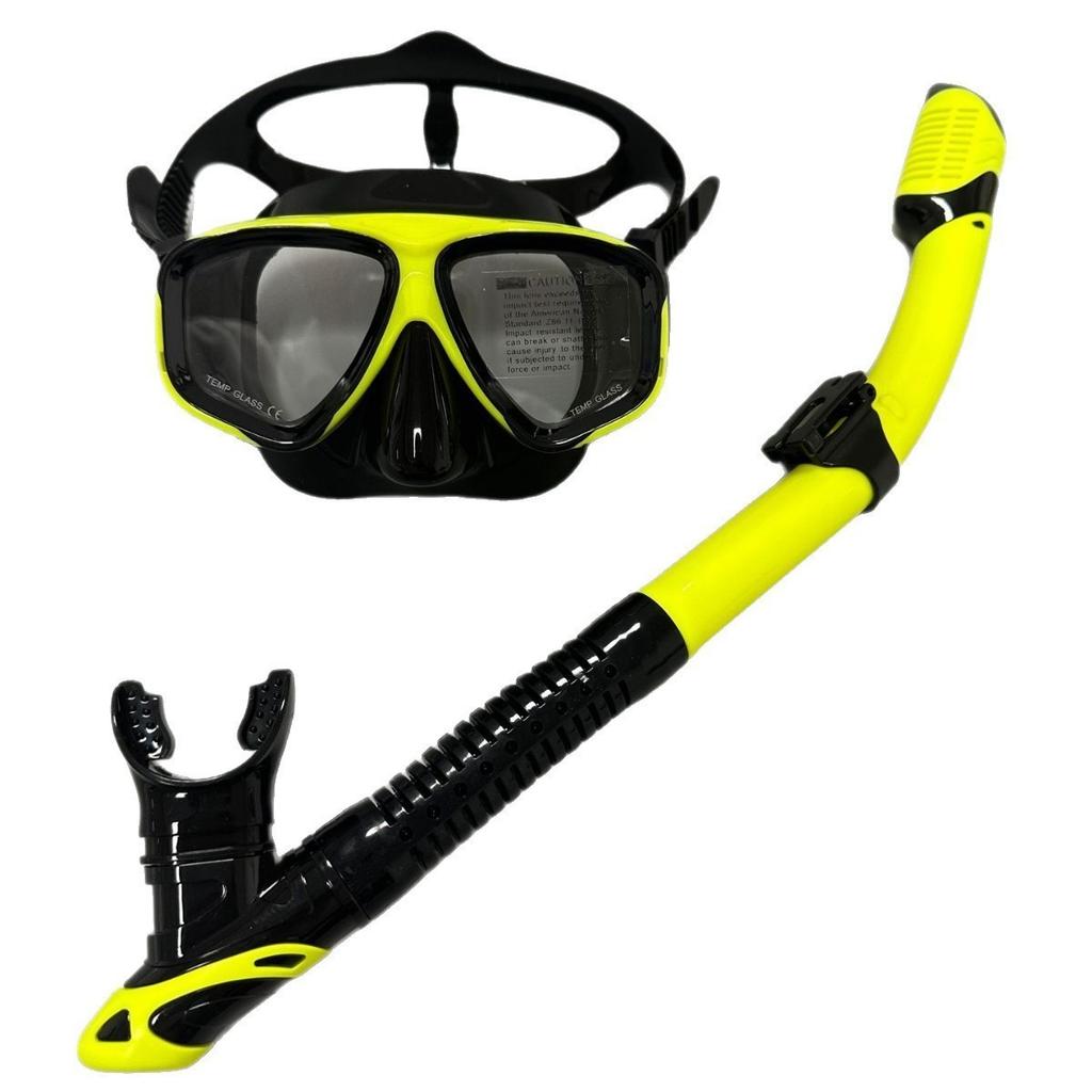 Snorkeling Two-Piece Set - Complete Dry-Style Dive Mask Equipment - Air Tube Set - Mask for Diving