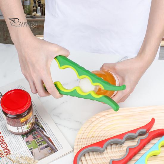 Bottle Opener Cap Twister Four-in-One Jar Lid Opener Anti-Slip Grip Easy Twist Off Caps Multiple Colors Kitchen Gadget