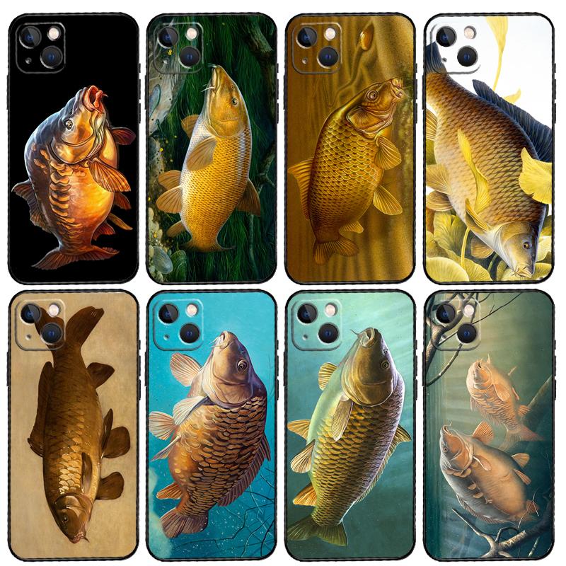 Carp Fishing Phone Case For iPhone 17 Pro Max 14 13 12 11 15 16 Pro Max Mini 15 Plus 16e 17 Air Cover
