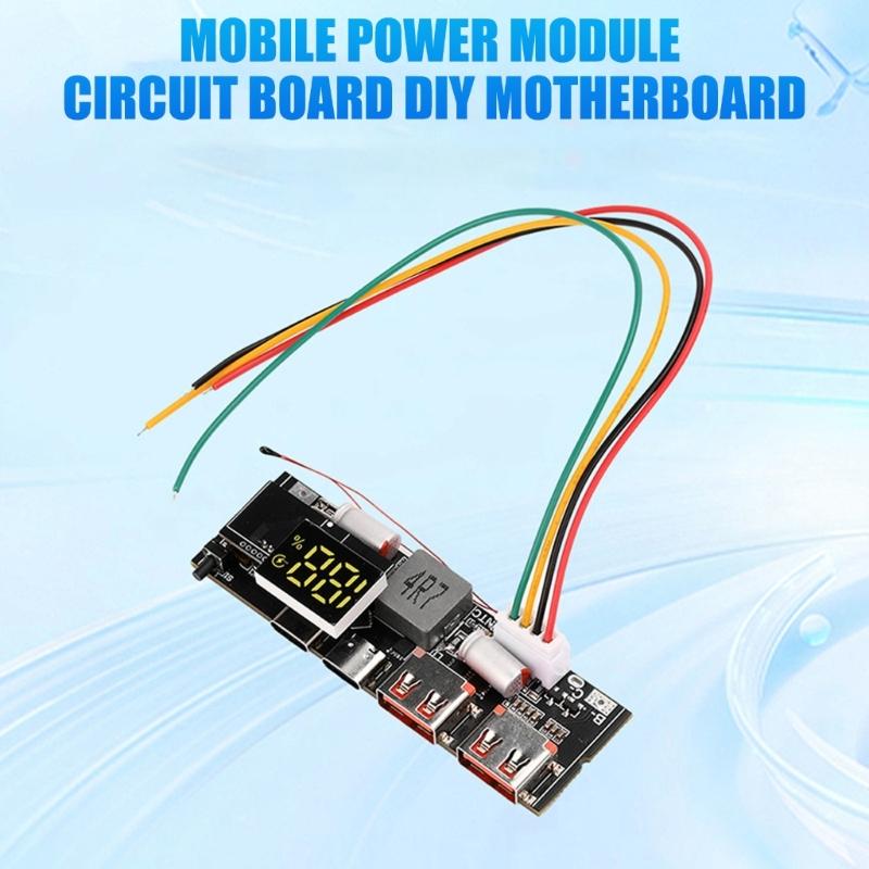 18650 Quick Charging Power Module Circuit Board Support Bidirectional Type C PD65W 100W Efficient Mobile Power Solution