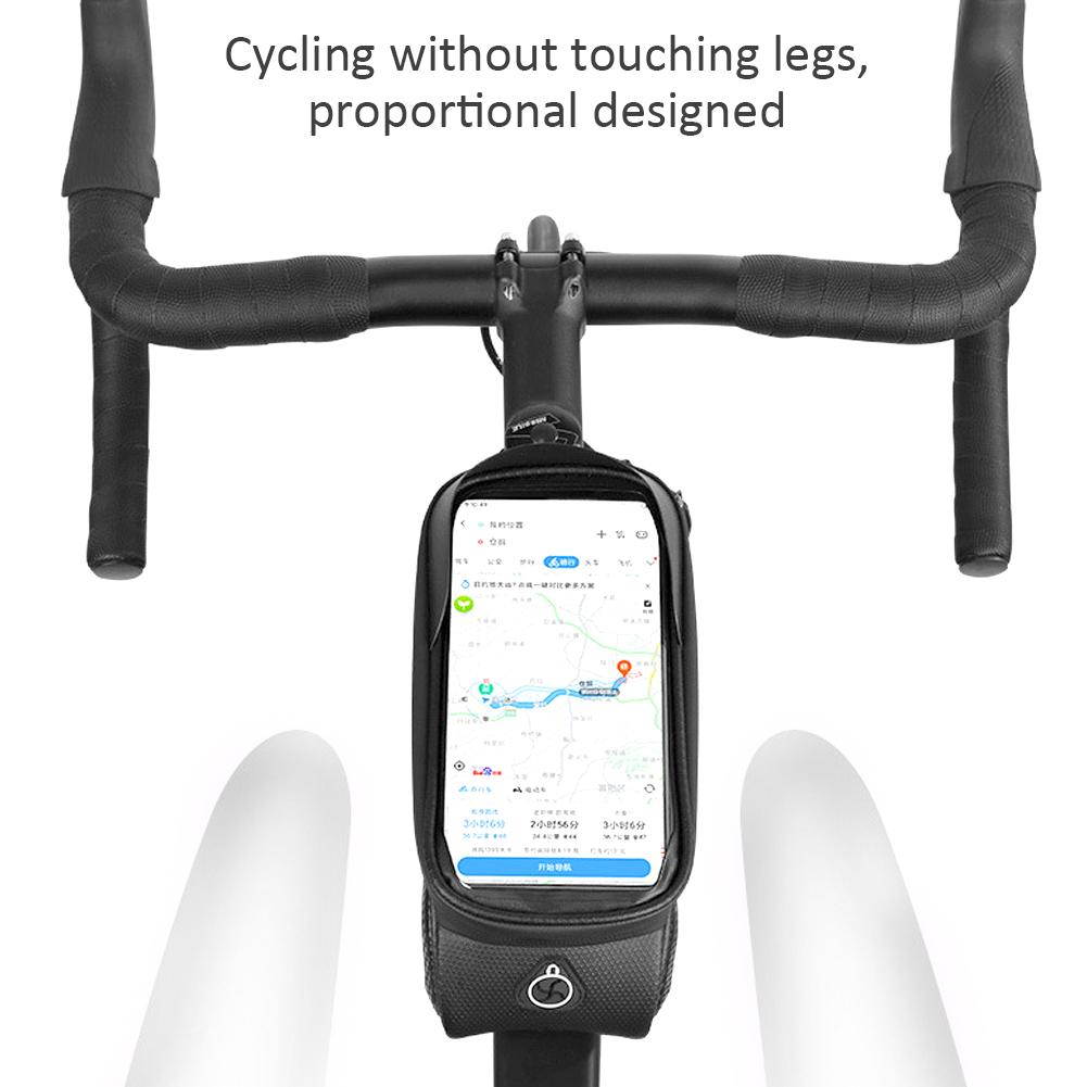 PVC Black Hard Shell Waterproof Performance Touching Screen Bike Bag Mobile Phone Bicycle Cycling Packet Equipment