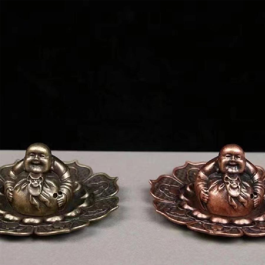 Retro Seat Maitreya Buddha Incense Line Incense Burner Home Incense Tray Indoor Incense Plate Incense Burner