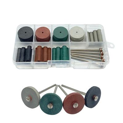 1Set Dental Labor Polieren Rad Werkzeug SilikonGummi Ultra Grob Fein 5 Schaft Dorn