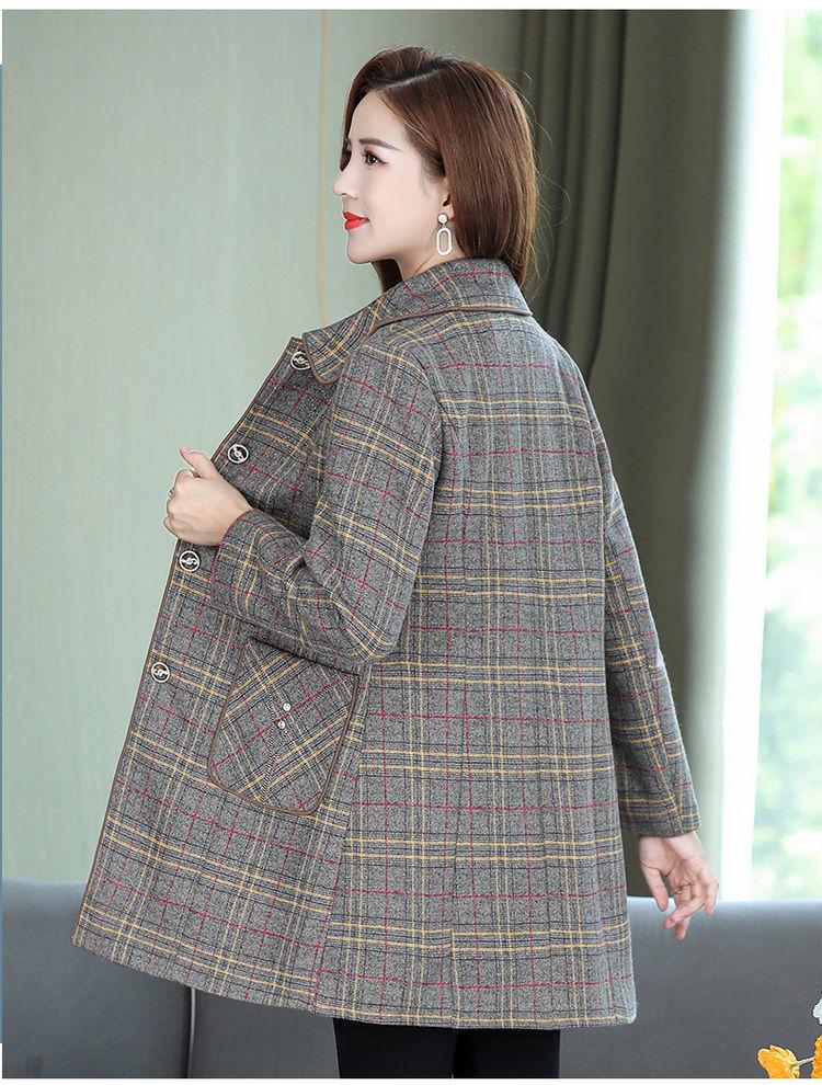 Mid-Length Autumn & Winter Trench Coat for Middle-Aged Women - Stylish and Thick for 40s & 50s