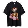 Demon Slayer 2026 New Hot Nezuko Christmas Deer Costume Cotton T Shirt Summer Graphic Tee Cute Festive Design for Fans