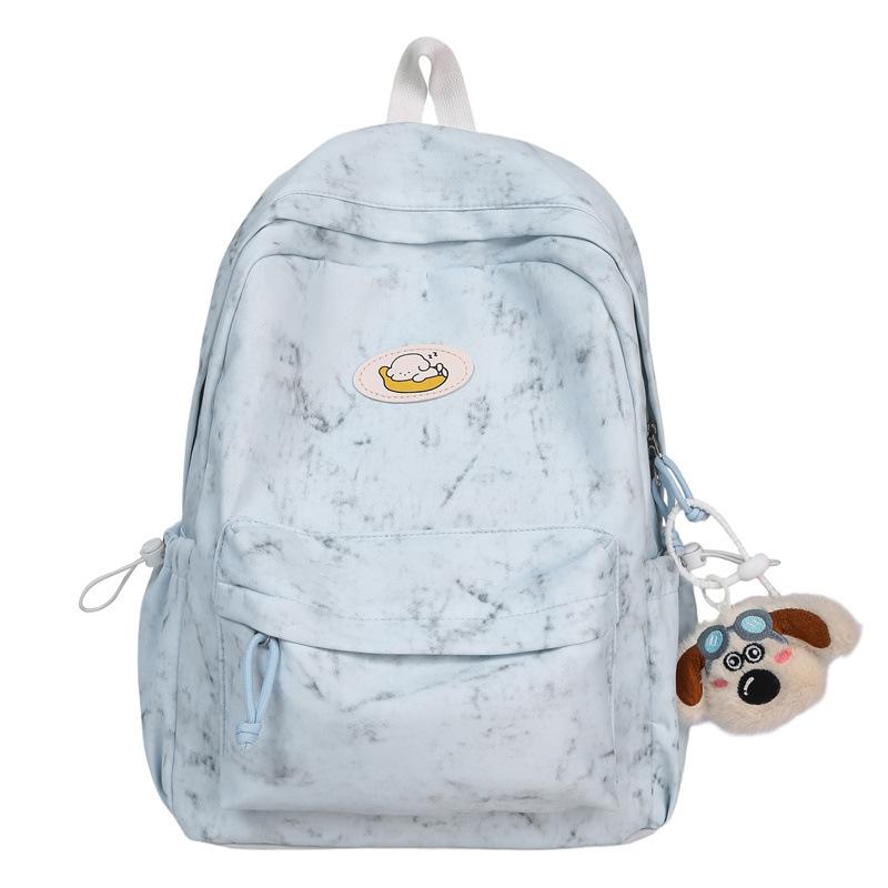 Schoolbag1011 New Casual Backpack Women's Large Capacity Korean Edition Middle School Student School Bag Lightweight Small Label Graffiti Travel B