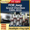 Високоякісні світлодіодні фари 9005 9006, протитуманні фари Plug-play для Jeep Grand Cherokee 1999-2003 2004 2005 2006 2007 2008 2009 2010