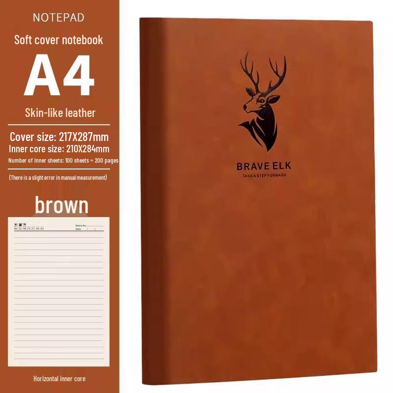 Large Business A4 Notebook 2026 - Customizable Logo, Ideal for Meeting Minutes