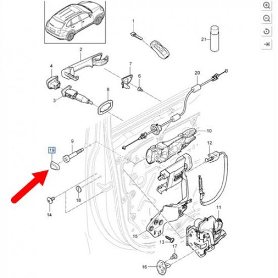 Sale Interior Handle Screw Cap 958531211009B9 for Porsche Macan 95B 2014-2018