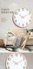 30CM Wood-grain imitation wall clock for living room, Nordic minimalist style, silent, living room decorative clock