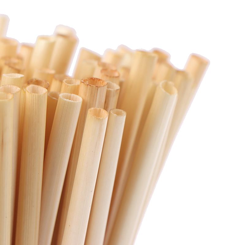 100Pcs/Set Natural Wheat Straw Biodegradable Straws Portable Drinking Straw