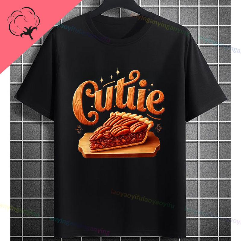 Unisex Funny Who Ate Half of The Chocolate Pecan Pie Graphic TShirt Round Neck 100 Cotton Shortsleeve Casual Outdoor Tshirt