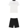 New FILA Casual Sportswear Men's Clothing Sets Cloud White+Jet Black F11M437103F-WT+F11M422603F-BK