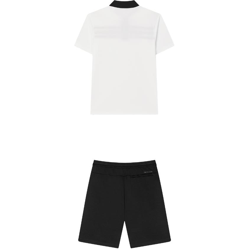 New FILA Casual Sportswear Men's Clothing Sets Cloud White+Jet Black F11M437103F-WT+F11M422603F-BK