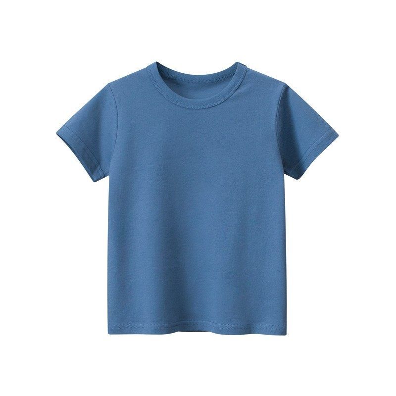 27Kids round Neck No Pattern Children's 9-Color Short-Sleeved T-shirt