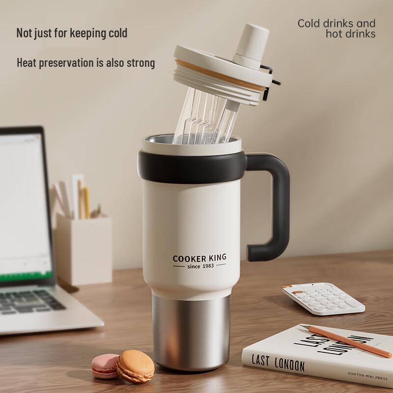 COOKER KING 316 Stainless Steel Insulated Straw Water Bottle