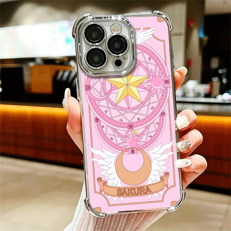 Cardcaptor Sakura Cute Girl Soft Phone Case For iPhone 15 16 17 Air 14 Pro Max 16E Plus 13 12 Mini Plating Anti-Fall Fundas