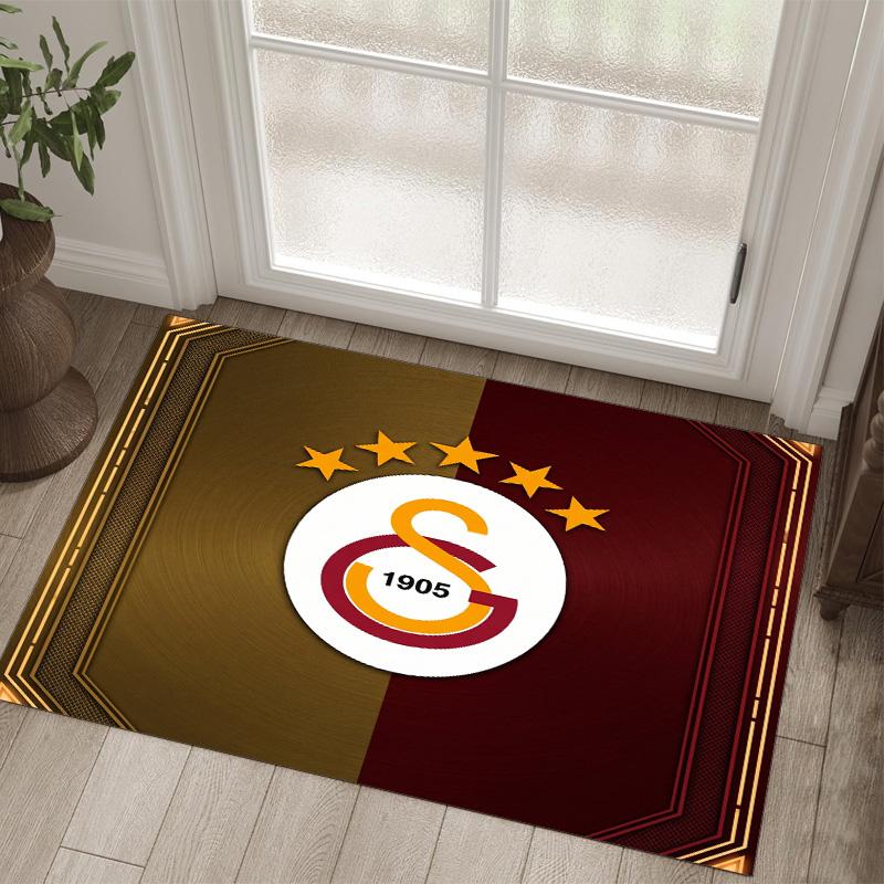 Galatasaray FC Design Crystal Velvet Carpet Cozy Non?Slip Printed Rug For Bedroom Living Room Entrance