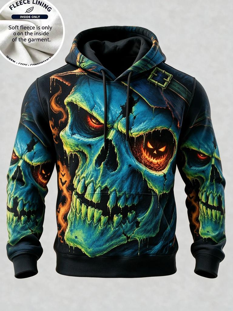 3D Print Halloween Women's Hoodie Haunted House Ghost Pumpkin Bat Lightning Full Print Pullover Long Sleeve Sweatshirt