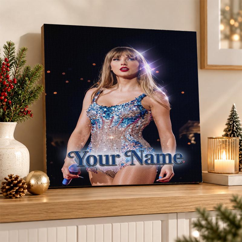 Taylor Swift Benutzerdefinierter Name Text 5D Diamantmalerei Set DIY Vollbohrer Diamantkunst Dekoration