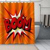 Comic-Pop Art City Explosion Humor Expressions Shower Curtains Bathroom Curtain Fabric Washable Polyester For Bathtub Decor Set