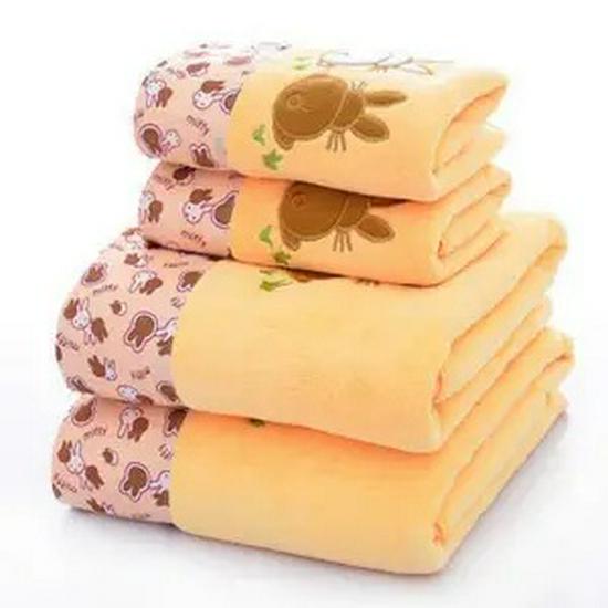 Soft, Lint-Free Bath Towel Set for Adults & Children - Absorbent for Face and Body