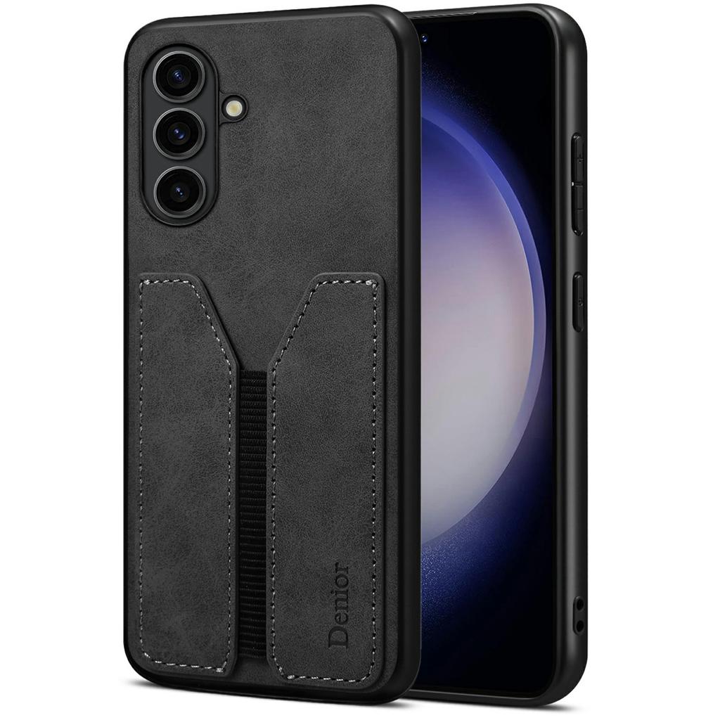 DENIOR For Samsung Galaxy A36 5G Case Elastic Card Holder PU Leather+TPU+PC Phone Cover