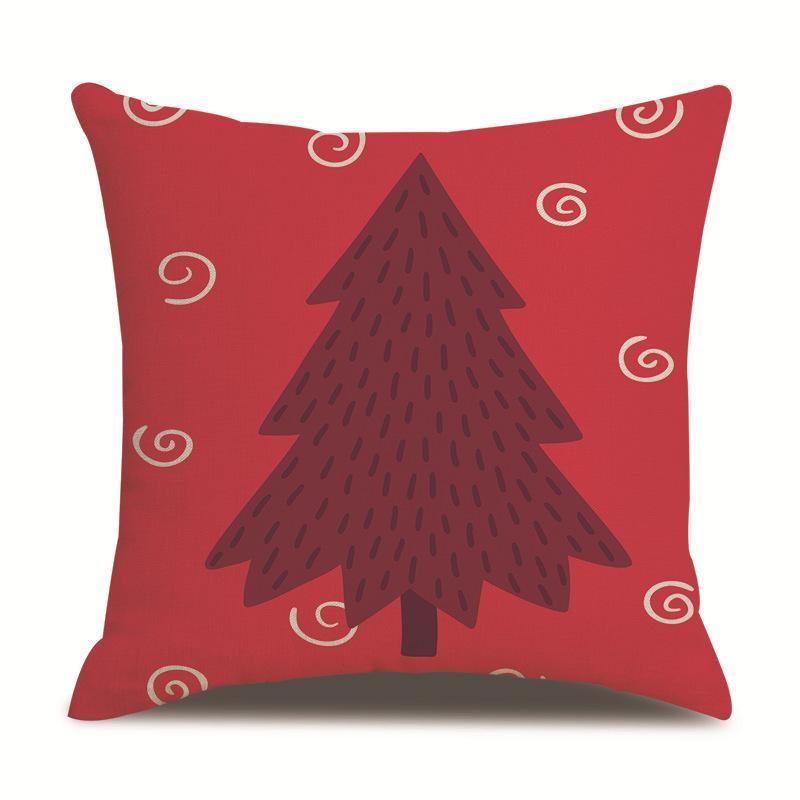 Christmas Creative Single-sided Pillowcase Living Room Linen Car Pillowcase Sofa Pillowcase Bedside Cushion Cover