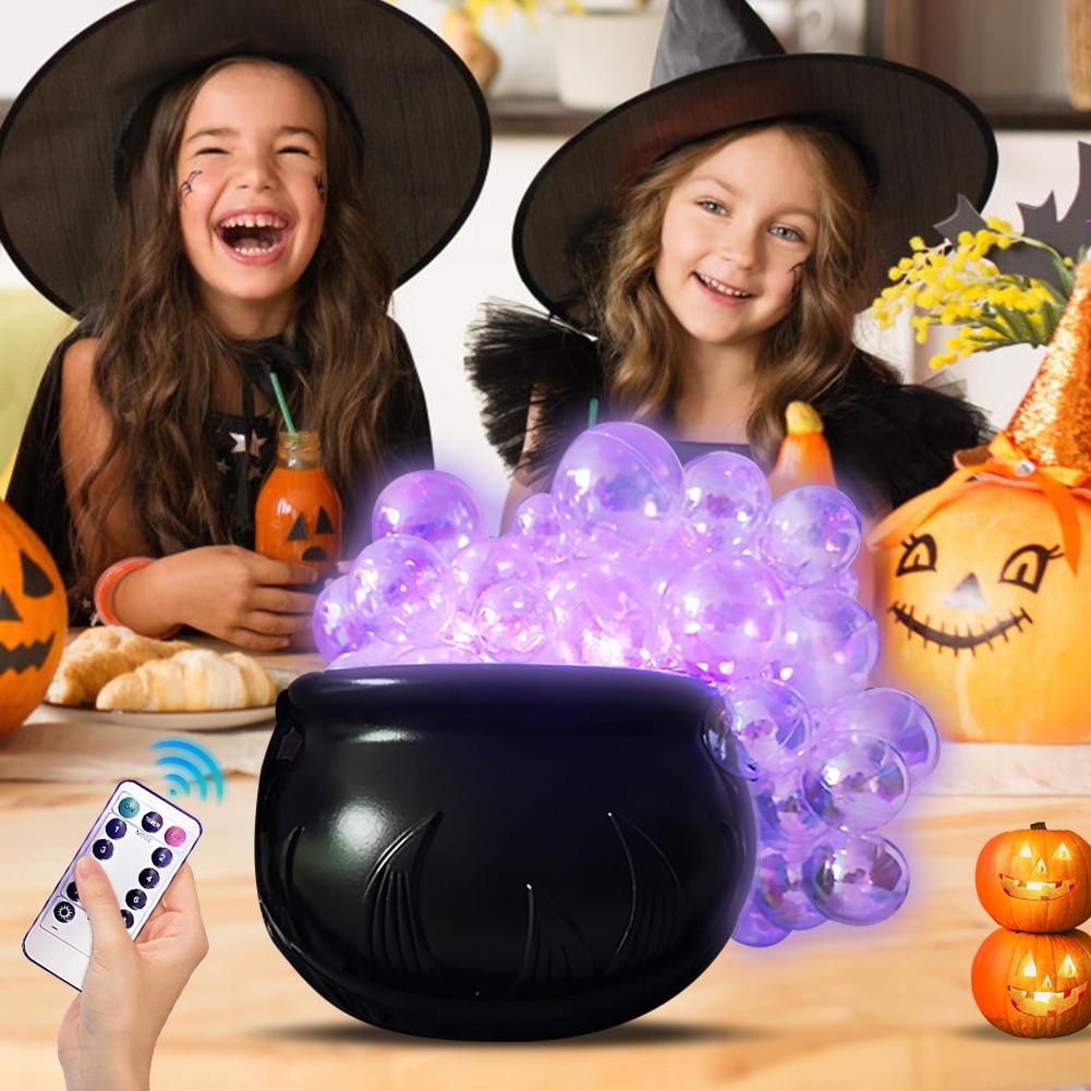 Halloween Party Dekorationen Halloween Blubbernder Kessel Set Schwarze Plastikschüssel Gruselige Vintage Deko Party Tischdekorationen