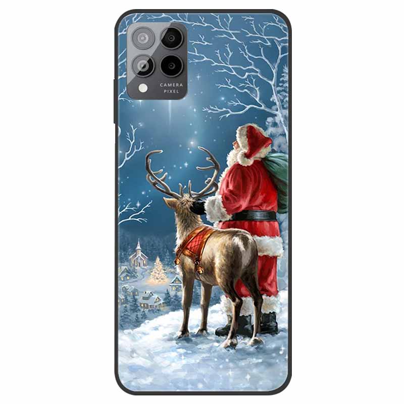 For T-Mobile REVVL 6 5G Case Christmas Soft Silicone TPU Phone Back Cover Case for T-Mobile Revvl 6 Pro 5G Santa Claus Elk Funda