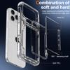 Simple Transparent Card Holder Phone Case For iPhone 17 Pro Max 16 Plus 15 14 13 12 Shockproof Scratch Resistant Slim Fit Cover