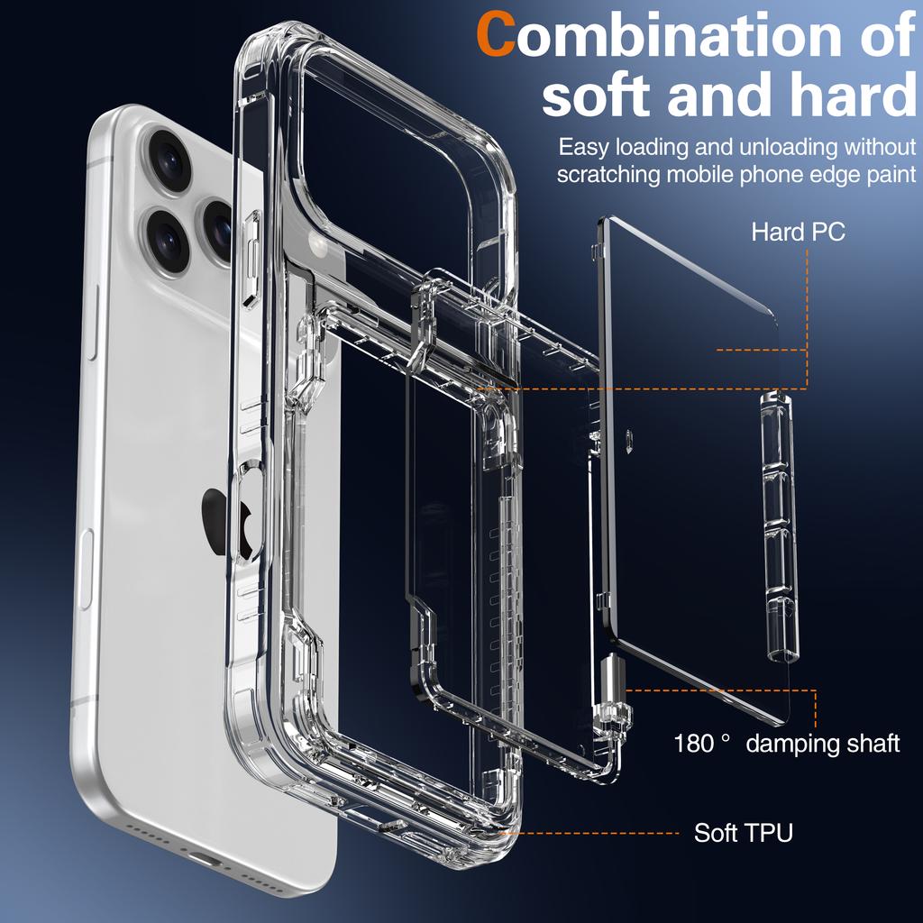 Simple Transparent Card Holder Phone Case For iPhone 17 Pro Max 16 Plus 15 14 13 12 Shockproof Scratch Resistant Slim Fit Cover