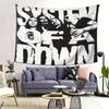 1pz Tessuto Retro Metal System Of A Down Stampa 2D Poliestere Appeso a Parete Arte da Parete Band Nu Metal per Camera da Letto Soggiorno Idea