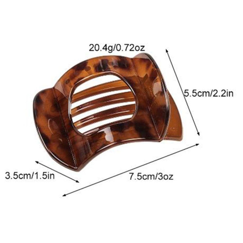 Flat Hair Claw Clip Arc Shaped Hair Barrettes Vintage Hairpin  for Women