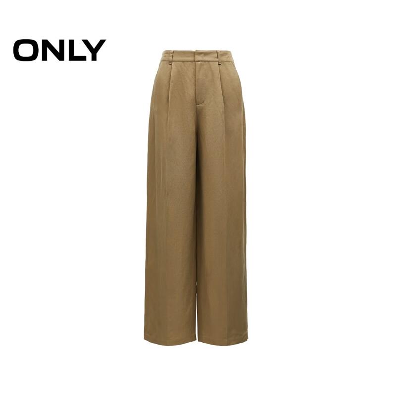 ONLY Women's Pleated Loose Straight Casual Pants