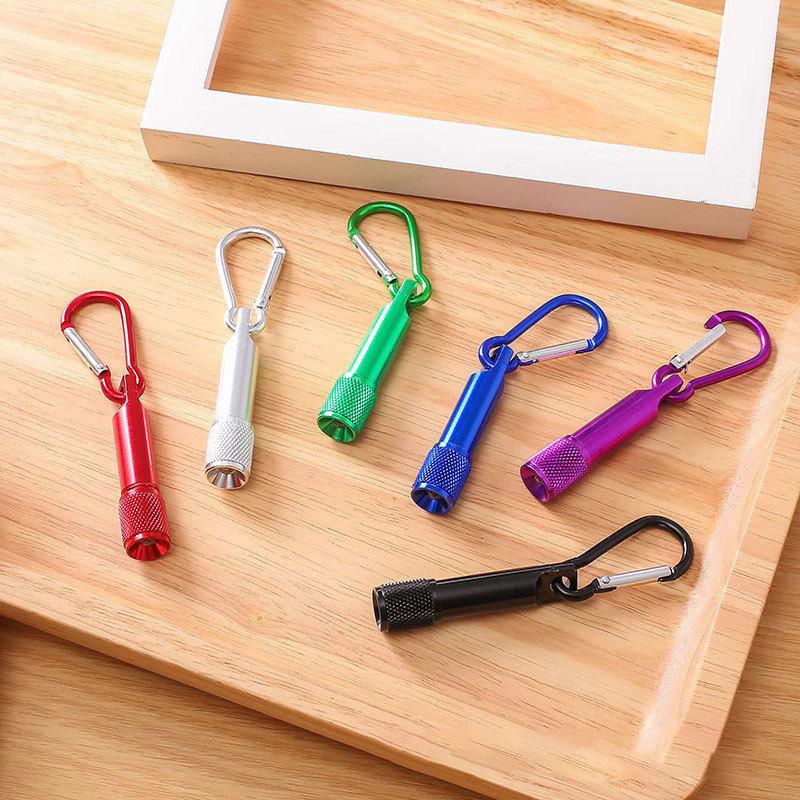 Mini LED High-Power Flashlight with Colombia Logo and Carabiner - Aluminum Alloy Gift Toy