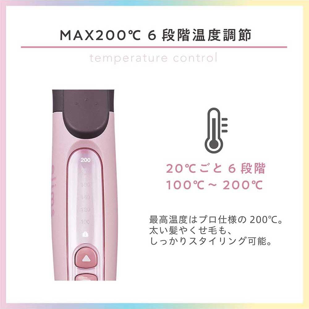 Tescom Hair Iron, 26mm, International Compatible, Steam, Temperature Control/Lock/Memory, Auto-Off, Easy-Disconnect Plug, Melty Pink, TM452A-P
