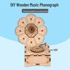 DIY Gramophone Wooden Music Box Ornament - Handmade Retro Student Prize